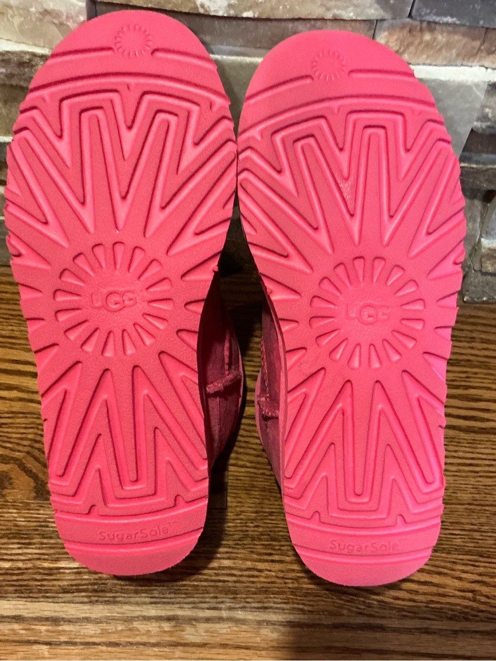 UGG Classic Ultra Mini Hot Pink Suede Boots - Picture 5 of 8